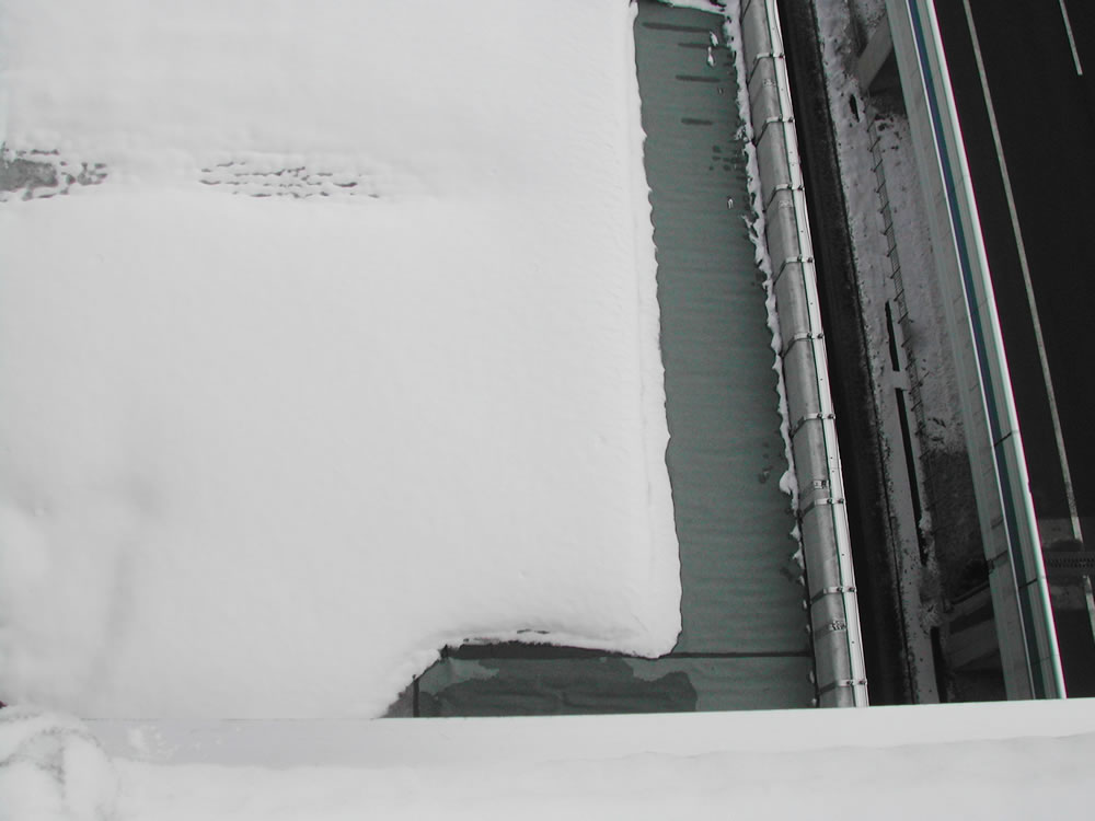 施工後の雪解け